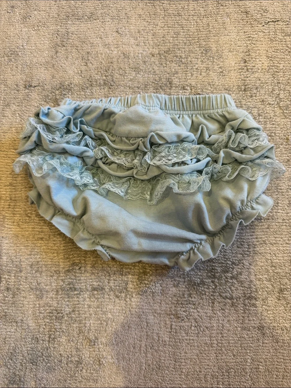 MAYORAL 2-4m Baby Ruffle Bloomers in Light Sage - Soft Cotton